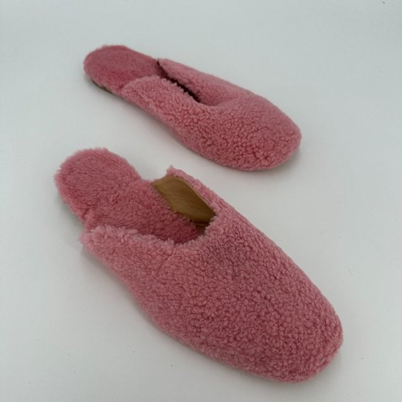 Sleeper Shearling Slide Slippers in Pink sz EU 41 US 10-10.5 Sheepskin NWOT $290 - Picture 1 of 10